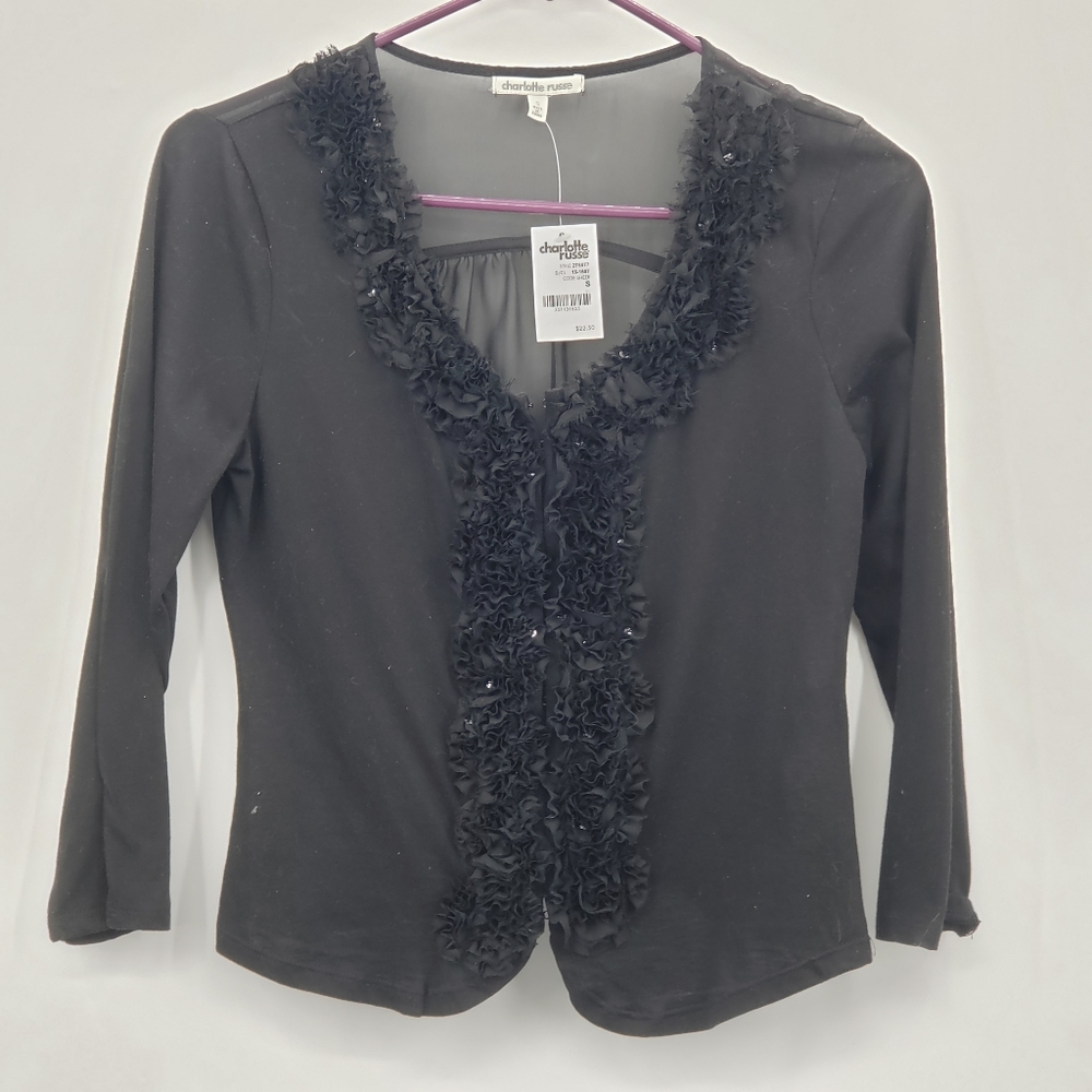 NWT SHEER FLOWER BLOUSE